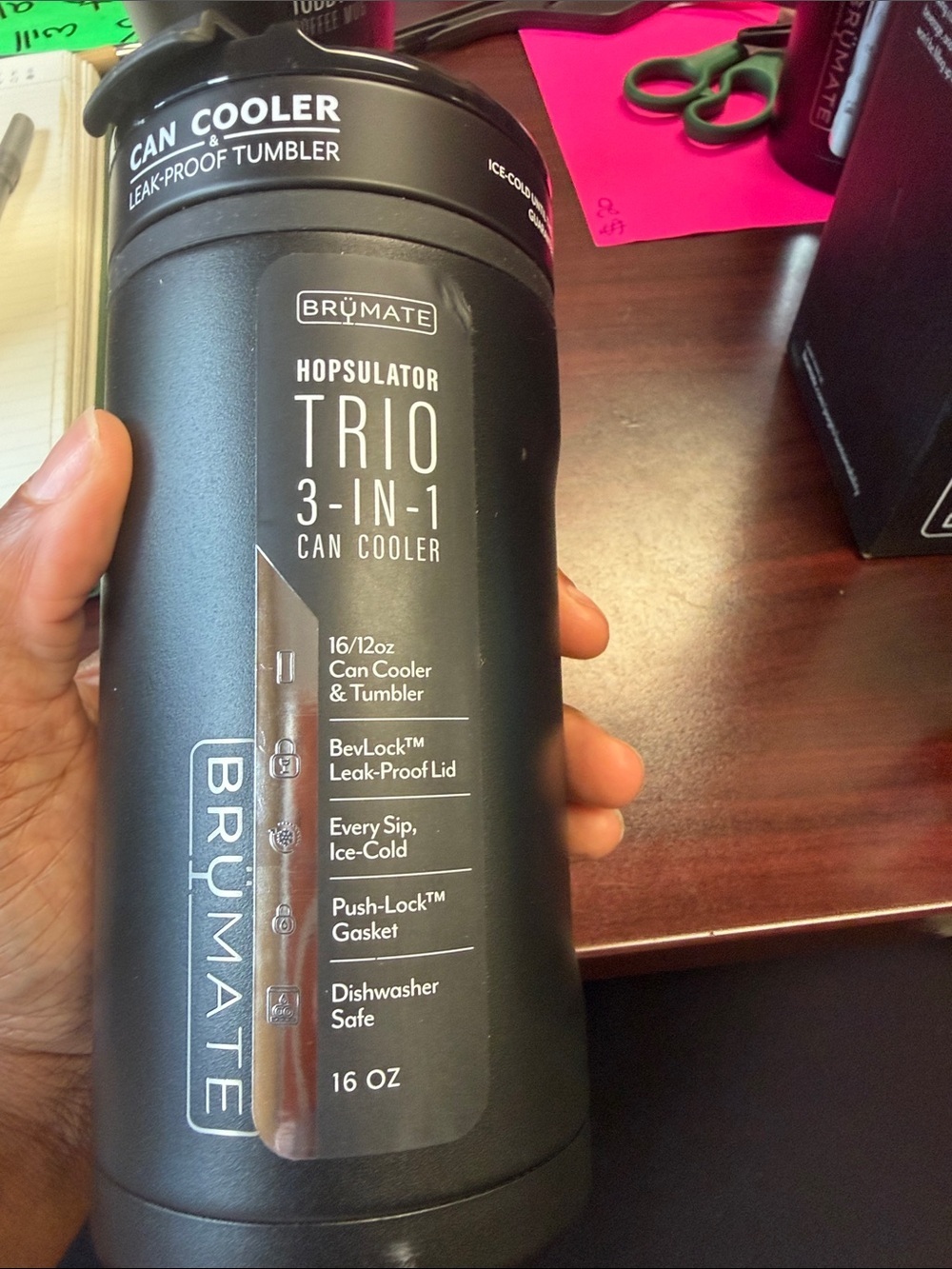 BrüMate Hopsulator Trio 3-in-1 Can Cooler & Tumbler - Black NEW